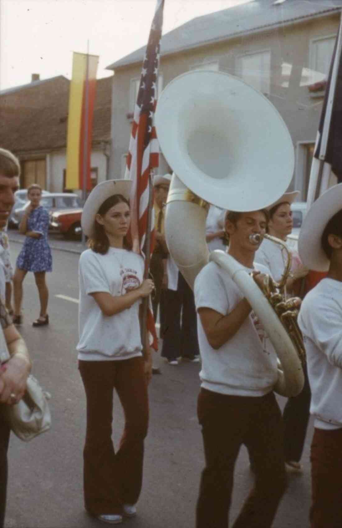 Amerika - Woche 1973 mit Brass Band in der Hauptstraße