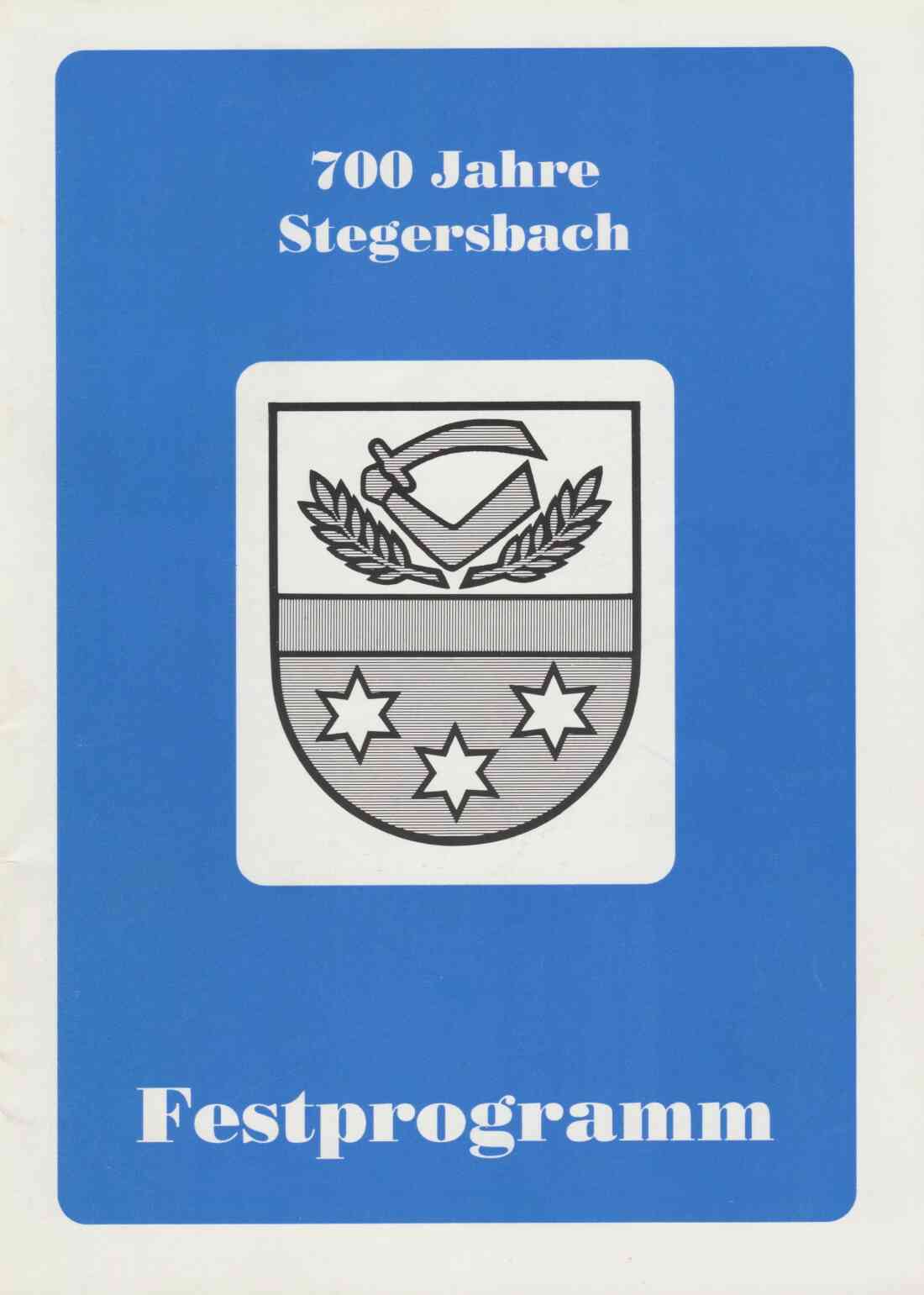 700 Jahre Stegersbach Festprogramm, Seite 1
