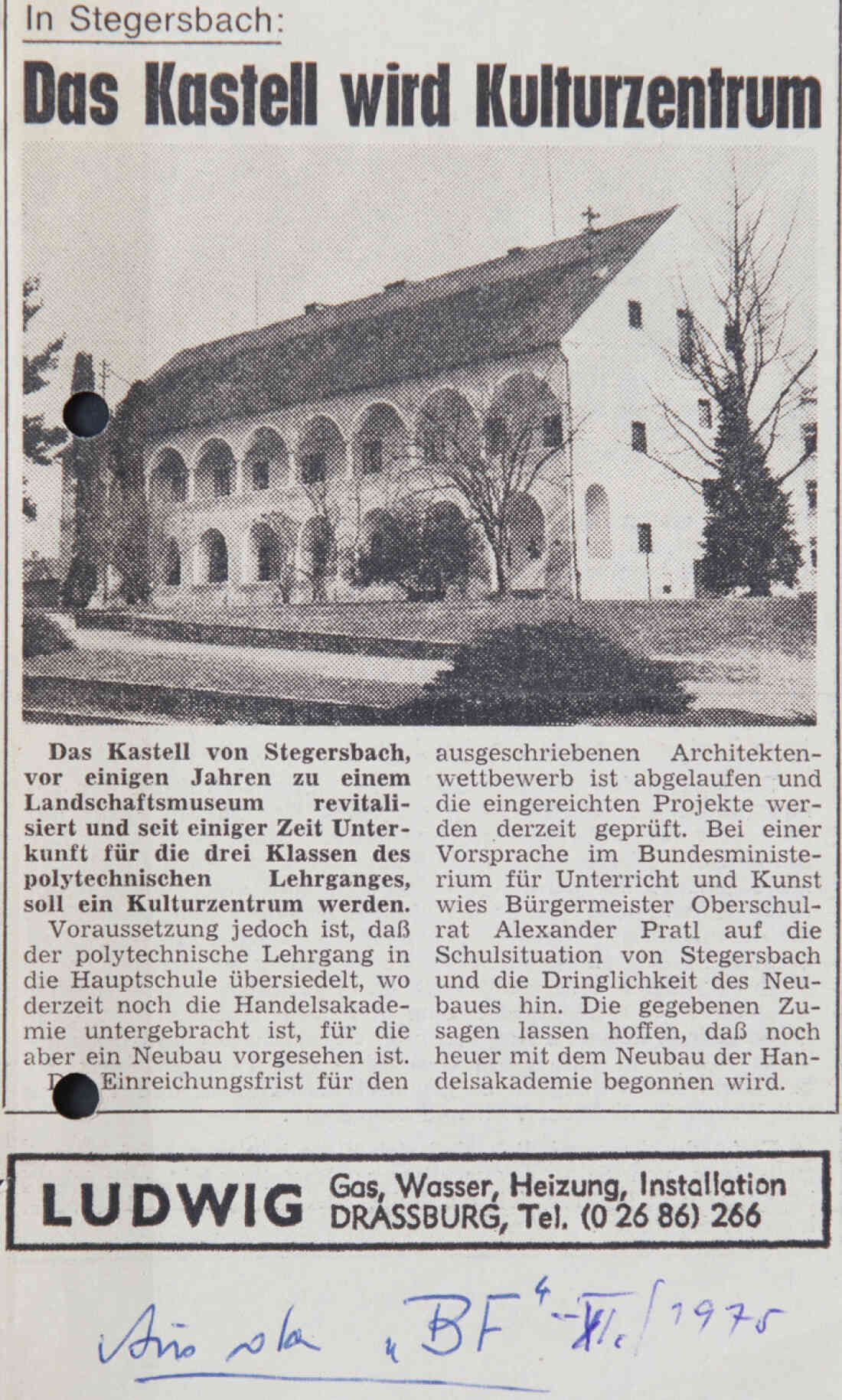 Das Kastell und ehemaligen Museum wird Kulturzentrum