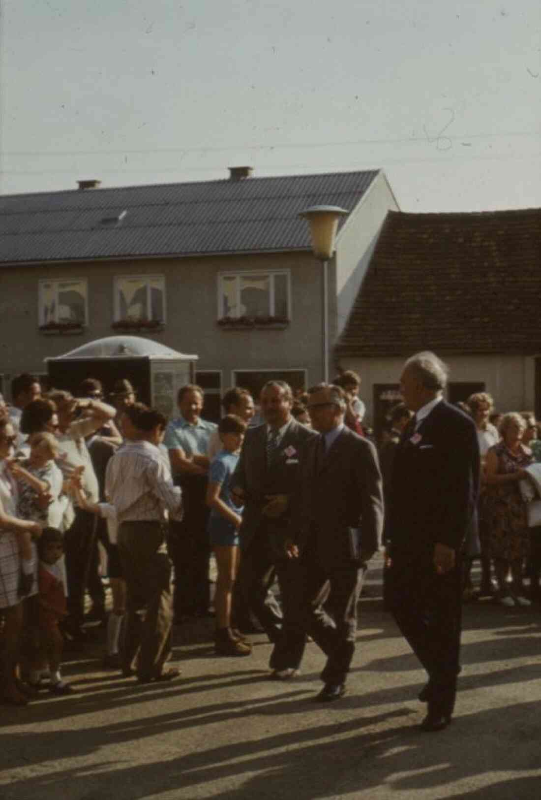 Amerika - Woche 1975 am Hauptplatz mit Landeshauptmann Kery und Bürgermeister Pradl