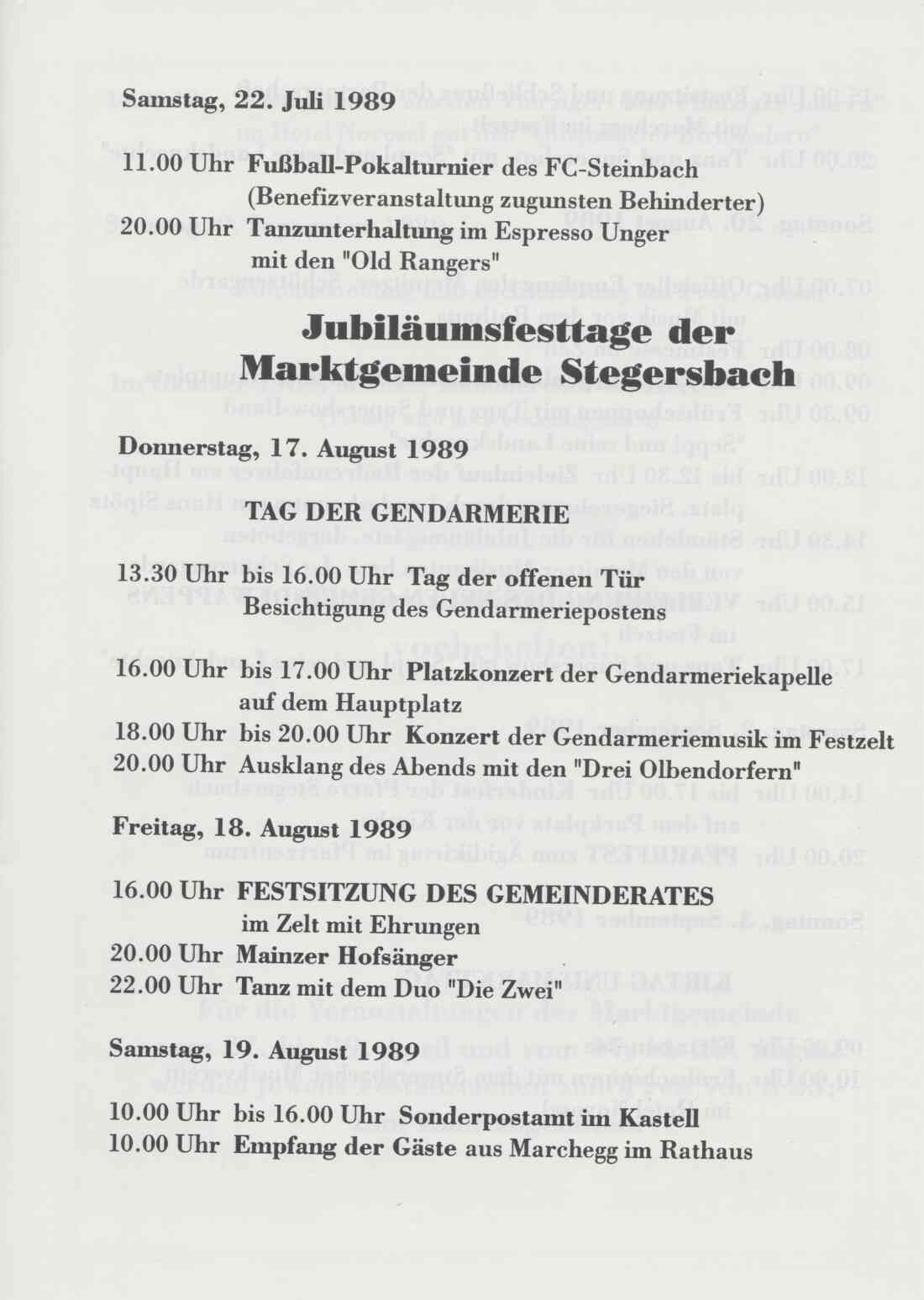 700 Jahre Stegersbach Festprogramm, Seite 10