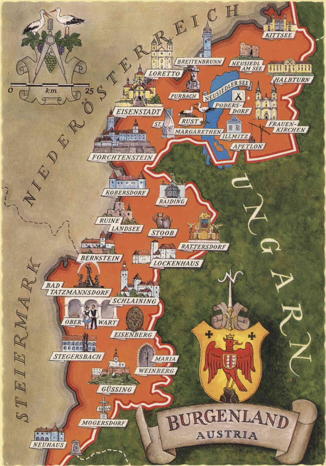 Burgenland, Austria, mit dem Stegersbacher Kastell und ehemaligen Museum