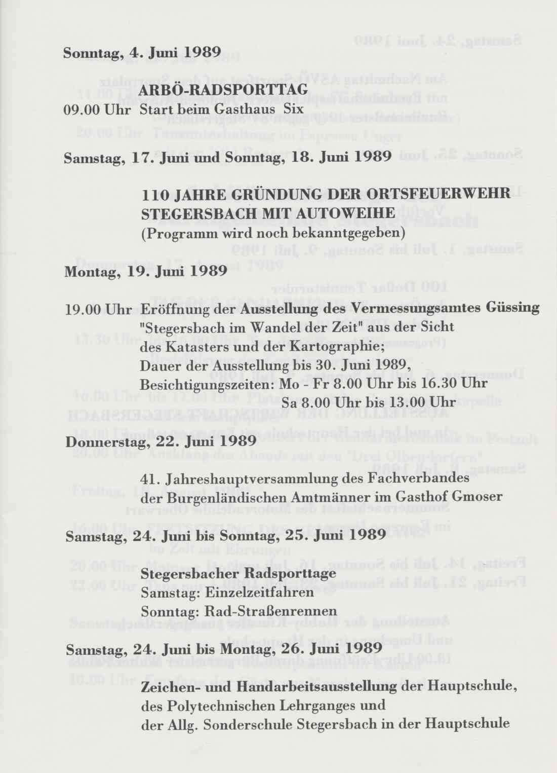 700 Jahre Stegersbach Festprogramm, Seite 8