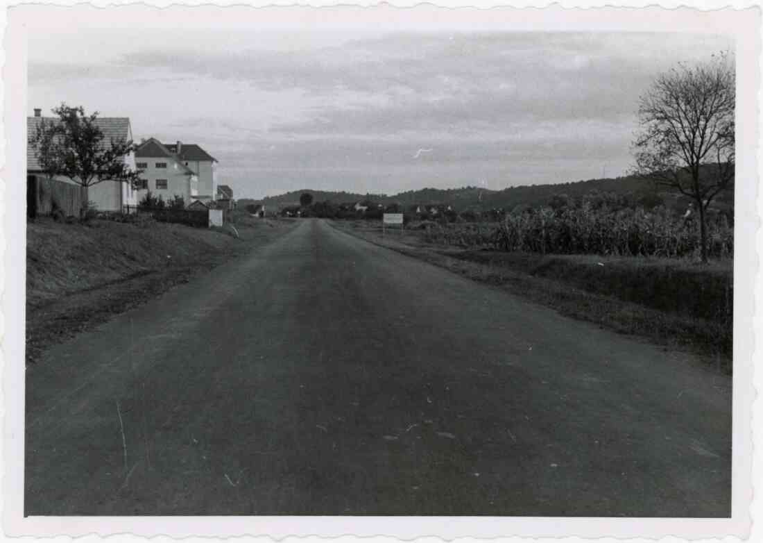 Wiener Straße im Sommer 1953 mit der Südobst Genossenschaft