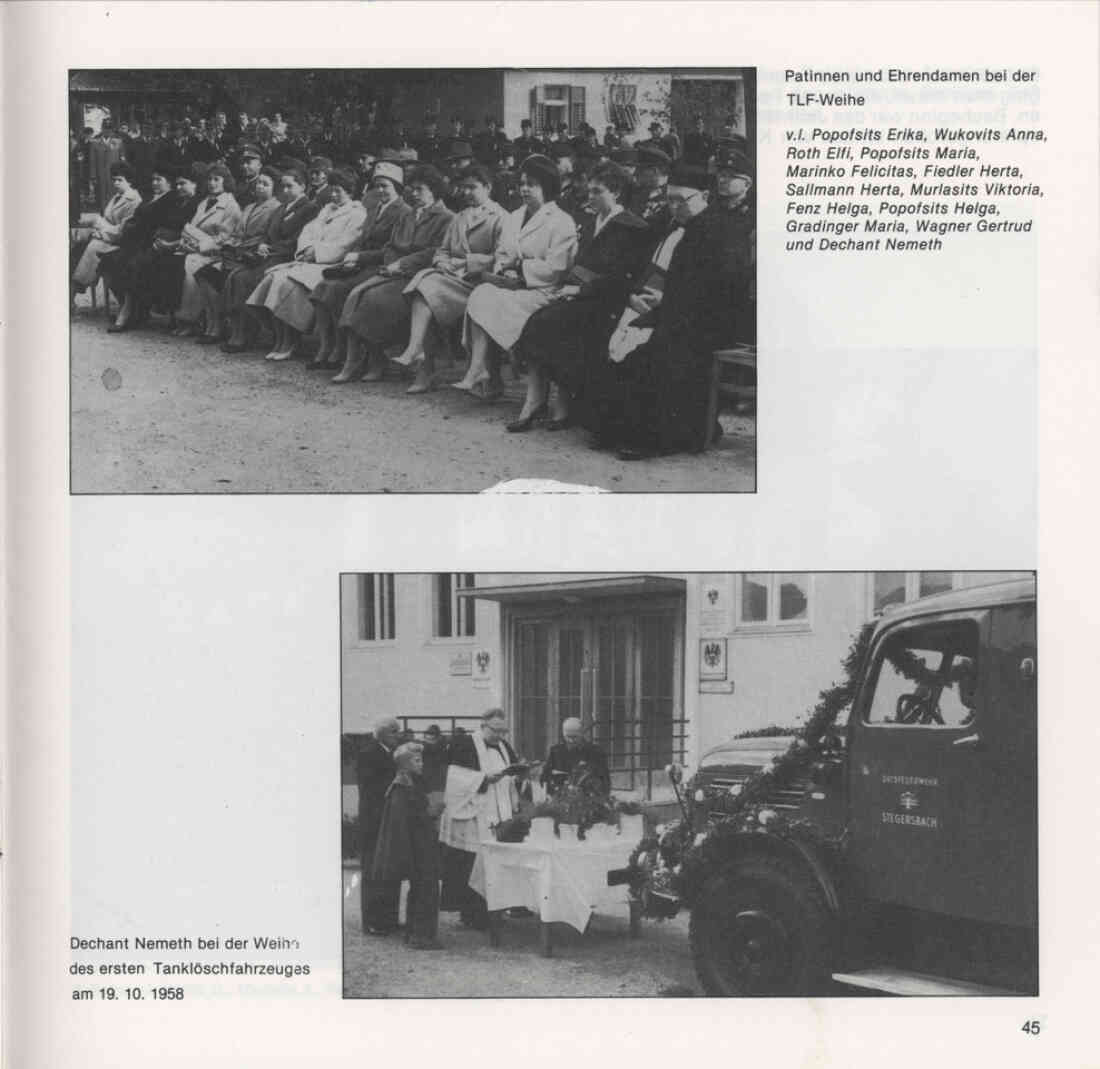 Freiwillige Feuerwehr Stegersbach 100 Jahre 1879 - 1979 Broschüre Seite 45