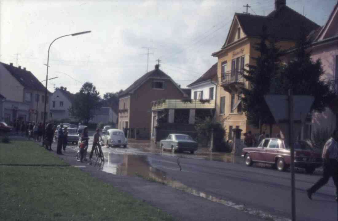 Hochwasser 1972 in der Kirchengasse