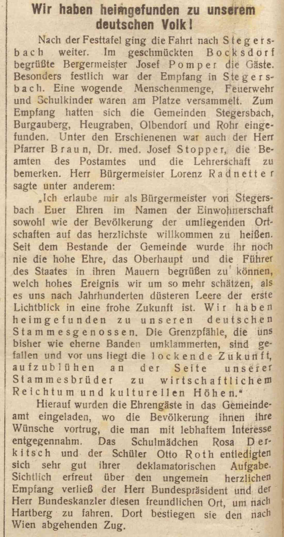 Bundespräsident Dr. Hainisch und Bundeskanzler Schober im Burgenland, Seite 5