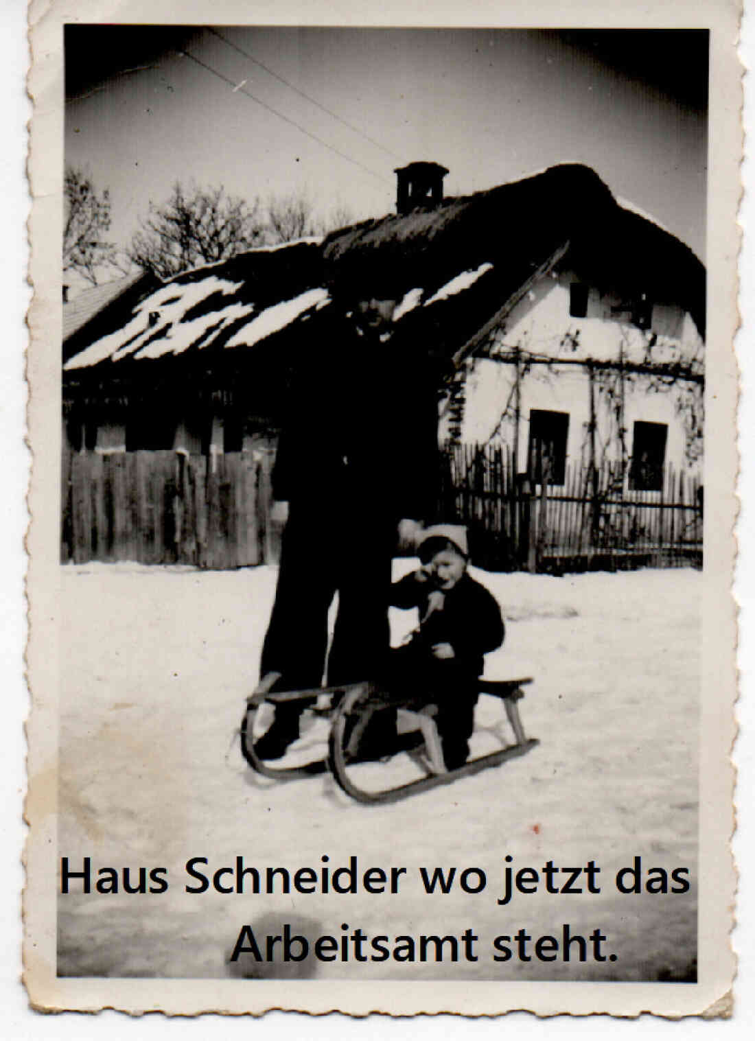Haus Schneider in der Vorstadt 3, jetzt steht dort das AMS Stegersbach