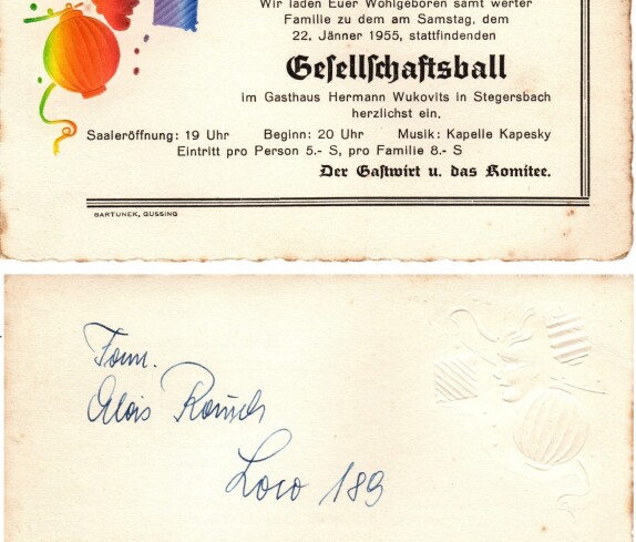 Einladung zum Gesellschaftsball