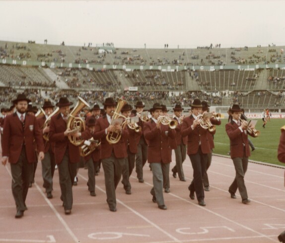 Musikverein Stegersbach, beim Fussballspiel U 21 Österreich - Holland im Praterstadion Wien