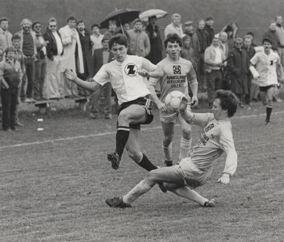 SV Stegersbach im  Auswärtsmatch gegen den SV Mischendorf im Herbst 1984, Enstand 3:2