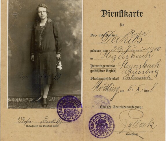 Dienstkarte für Rosa Derkits, Seite 2