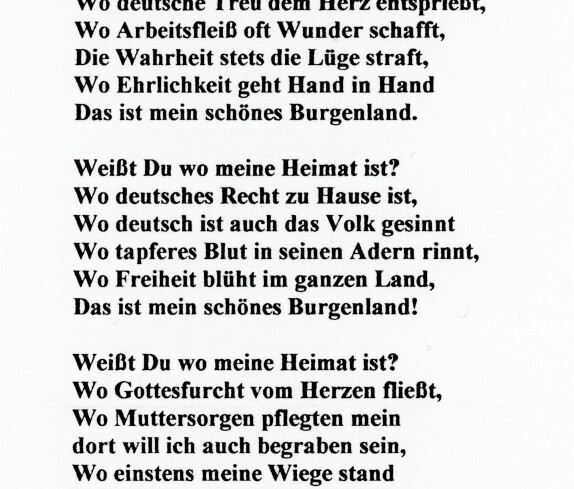 Weißt Du wo meine Heimat ist ? von Karl Kaiser Stegersbach am 12.03.1922