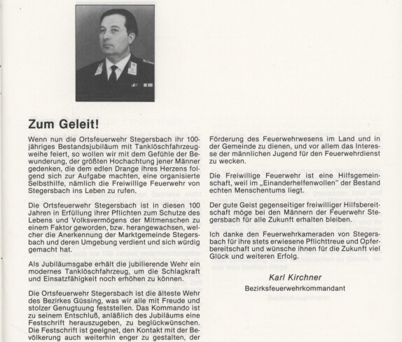 Freiwillige Feuerwehr Stegersbach 100 Jahre 1879 - 1979 Broschüre Seite 9