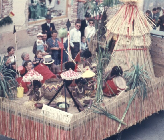 Volksfest und Blumenkorso 1955 in der Herrengasse