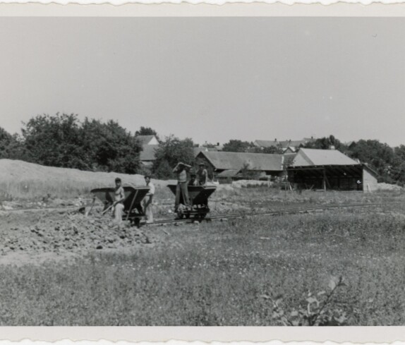 Neubau der Hauptschule am 12. Juli 1952