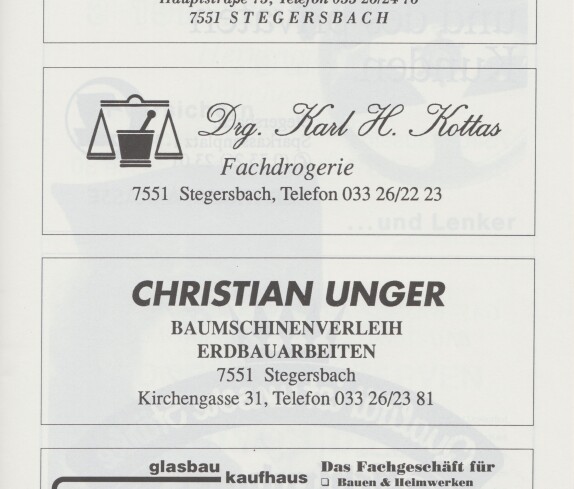 700 Jahre Stegersbach Festprogramm, Seite 18
