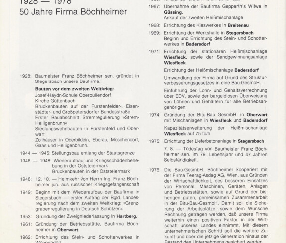 50 Jahre Firma Böchheimer & Co 1928 - 1978 Broschüre Seite 26