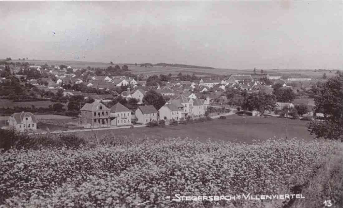 Stegersbacher Villenviertel, Kirchengasse, Blick über Stegersbach