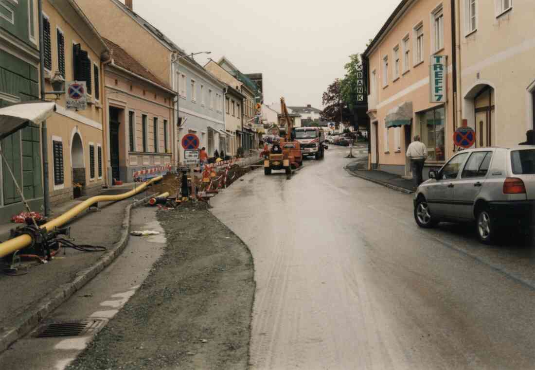 Herrengasse, Neuverlegung der Gas und Wasserrohre am 30.04.1998