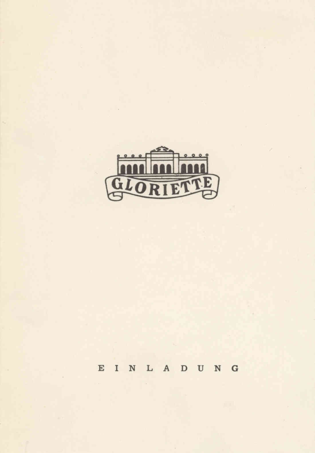 Einladung zur offizielle Eröffnung des Zweigbetriebes der Firma Gloriette in Stegersach am 10.06.1964 Seite 1