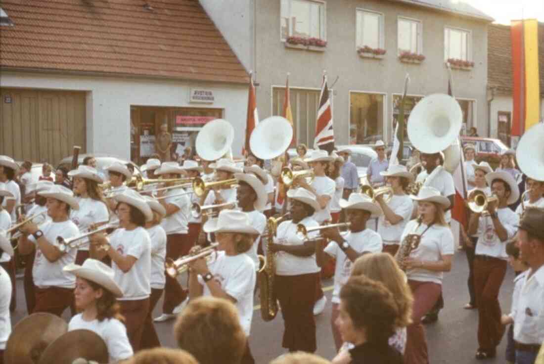 Amerika - Woche 1975 mit Brass Band in der Hauptstraße